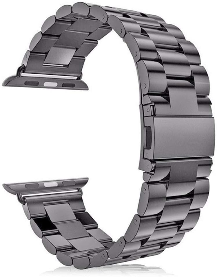 Seinit Stainless Steel Watch Band Replacement Strap Compatible with Apple Watch Series 6/5/4/3/2/1 40mm/38mm, Space Gray