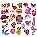 Iron On Patches 25 Pcs - Embroidered Motif Applique Glitter Sequin Decoration Sew On Patches For Jeans Jacket, DIY Clothing, Canvas Shoes, Handbag, Caps