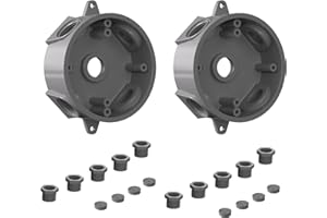 G GJIA Weatherproof Round Electrical Outlet Box, Sealproof 5 Hole-1/2 or 3/4 inElectrical Outlet Box for Engineered Solutions, UL Listed, Gray, 2PACK