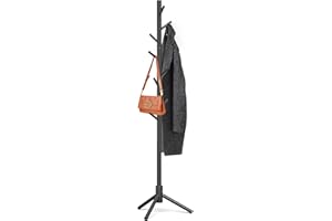 Z&L HOUSE Coat Rack Freestanding, Pure Natural Solid Wooden Coat Tree, 8 Hooks And Adjustable Height Floor Hanger, Used In The Bedroom Living Room Office To Hang Clothes, Hats, Bags