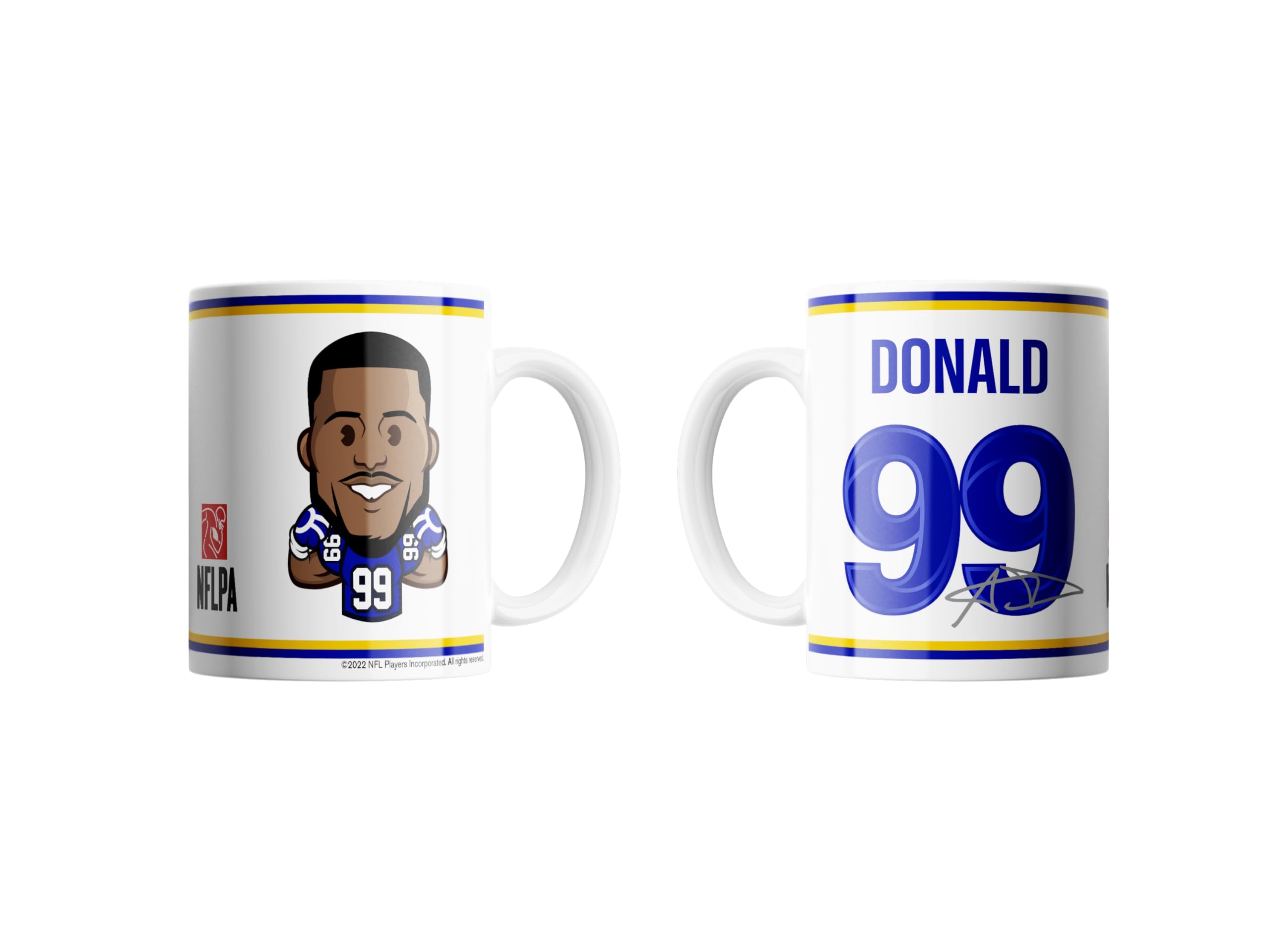Great Branding - NFL Los Angeles Rams Aaron Donald Emoji Jumbo Mug