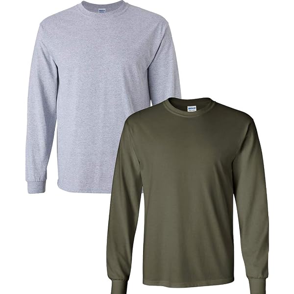 Gildan Men's Heavy Cotton Long Sleeve T-Shirt – 2-Pack, Style G5400, Medium Iris-Carolina Blue - View #10