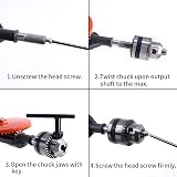 Swpeet Powerful Hand Drill 1/4 Inch with 13Pcs Drill Bit Set Red Silver view 5