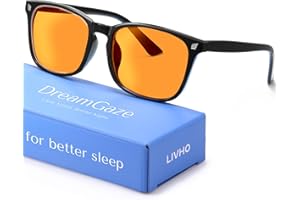 livho DreamGaze Blue Light Blocking Glasses for Better Sleep - Anti Blue Light Glasses Men, Premium Christmas Gift for Gamers
