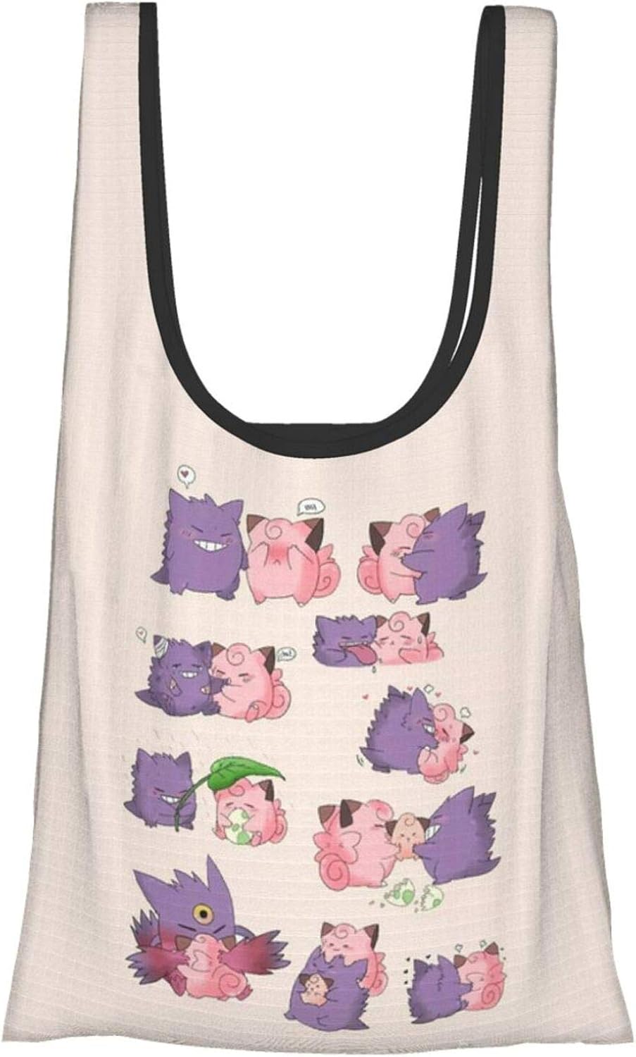 折りたたみ エコバッグ ポケモン ピッピ ゲンガー 大容量 エコバッグ ショッピングバッグ ポーチ付 折りたたみ 防水素材 軽量 コンビニサイズ コンパクト 買い物バッグ 買い物袋 甜の物语 エコバッグ 買い物バッグ Amazon