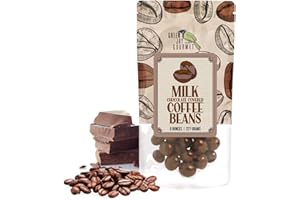 Green Jay Gourmet Milk Chocolate Covered Coffee Beans - Handmade & Fresh Milk Chocolate Espresso Beans - Great Gift for Chocolate Lovers - 8 Ounce Resealable Bag