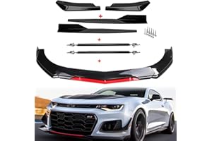 Gloss Black Bumper Lip Spoiler Splitter Fit for 1997-2002 2010-2021 Chevy Camaro LS LT1 SS Coupe Convertible Front Rear Body 