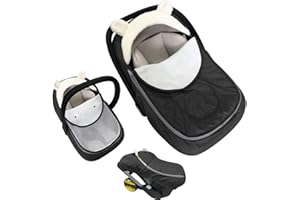 SHSYUE Carseat Cover,Baby Car Seat Cover,Infant Carseat Cover Canopy Universal Fitted Winter Autumn Spring Car Seat Cover for Babies Boy Girl Newborn,with Mesh Cover,Warm Breathable-Black