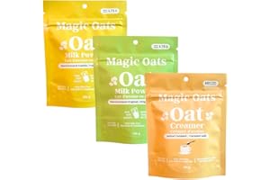 Magic Oats Oat Milk Powder. Non Dairy Vegan Coffee Creamer. Gluten & Dairy Free. No Added Sugar. Lactose & Nut Free. (Variety