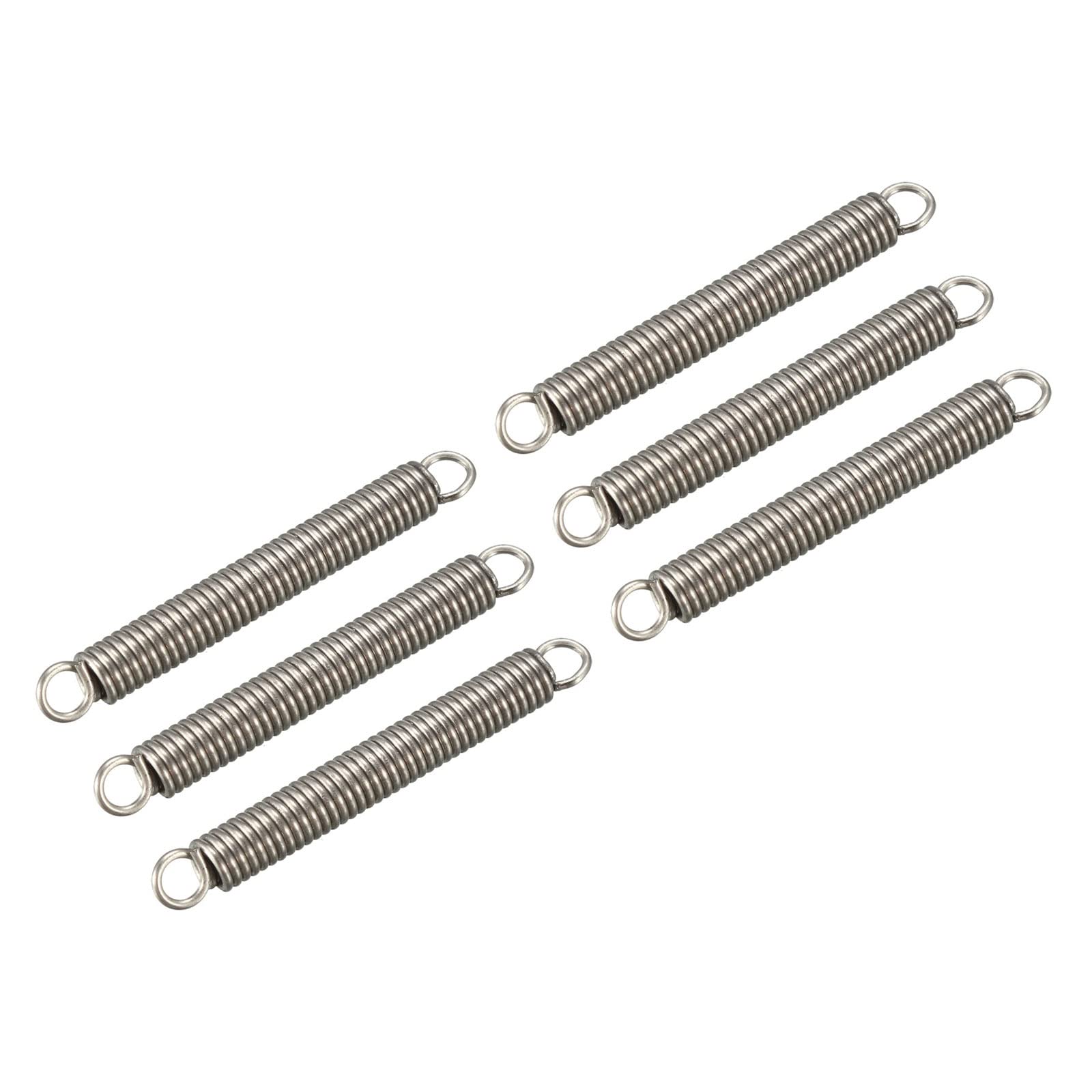 METALLIXITY Extension Spring (0.5x3x25mm/0.02"x0.12"x0.98") 10Pcs, Stainless Steel Tension Spring Wire - for Home Repair Construction Machinery
