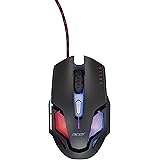 Acer Nitro Gaming Mouse III: 6D Optical Gaming Mouse with High 125MHz Polling Rate | 7 Colorful Breathing Lights with LED Log