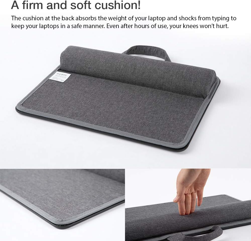 ergomi Lap Desk for Bed & Sofa, Medium Laptop Tray with Cushion, Wrist Rest & Anti-Slip Strip - Image 5