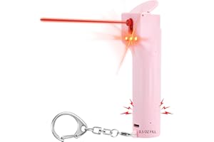ZNYSMART 3-in-1 Personal Alarm for Women with Pepper Spray, Self Defence Defense Keychain for Safety Protection, Gel Canister Refillable, 130dB Siren, Strobe Light Pink