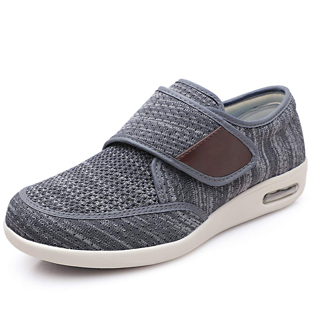 Mens Diabetic Edema Shoes Adjustable Strap Comfy Wide Widths Walking