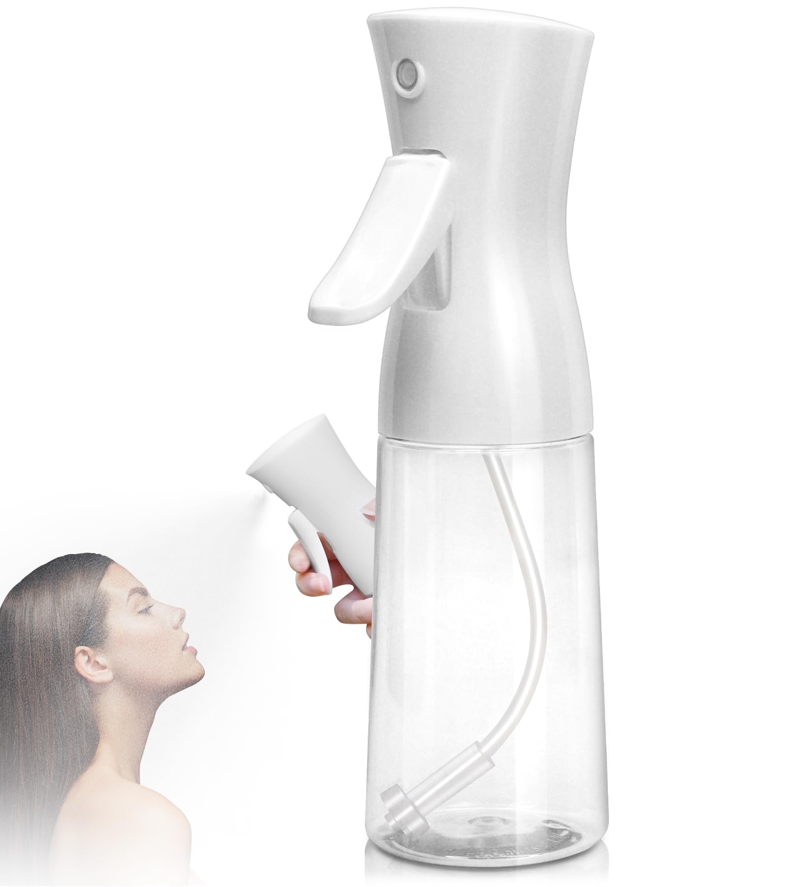 Continuous Spray Bottle,Hair Spray Bottle,Plants Water Spray Mist Bottle,Ultra-Fine Spray Bottle for Hair,Skincare, Plant Care, Pet Grooming, Cleaning(White)