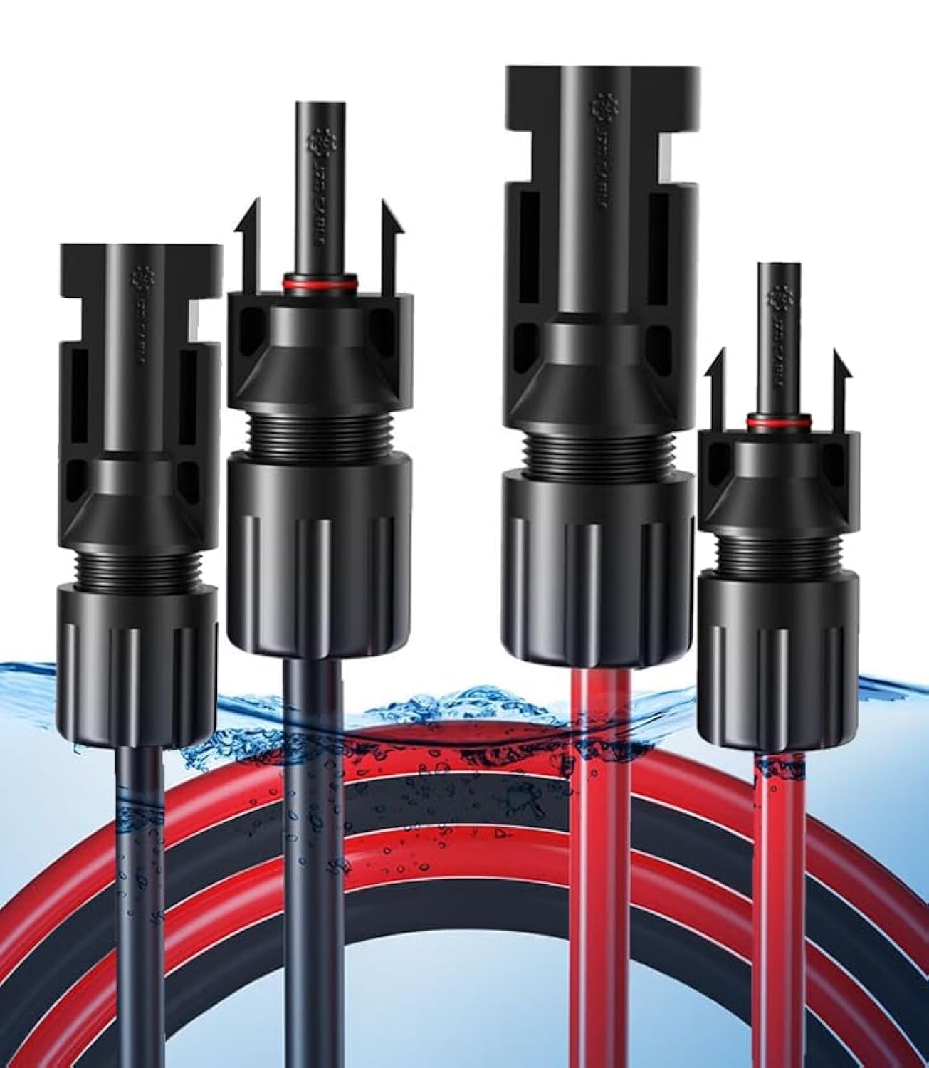 Solarsys® - 10m Solar Cable 4mm², With PV Connector, Solar Extension Cable 12AWG MAX DC 1500V, IP68 TUV certification, 10m