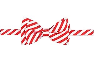 Retreez Striped Woven Microfiber Pre-tied Boy's Bow Tie