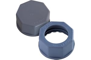 EZ-POUR® Coarse Thread Gray Base Cap Kit, Replacement Spout Base Cap and Solid Block off Cap for EZ-POUR® Spout and Midwest Metal Jerry, Stancan, Tee Pee, Wedco containers