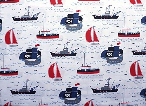 Hillcrest Kids Pirate Ship Cotton Sheet Set, Full Size