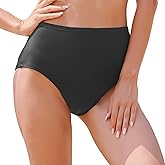 feitycom Period Swimwear-Menstrual Swimsuit Bikini Bottoms-High Waisted Leakproof Swim Bottoms for Teens Girls and Women.