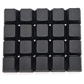 Elacgap OEM Profile Blank Black Keycaps PBT Material 1U R4 Keycap for MX switches Mechanical Keyboard (Black, 20pcs)