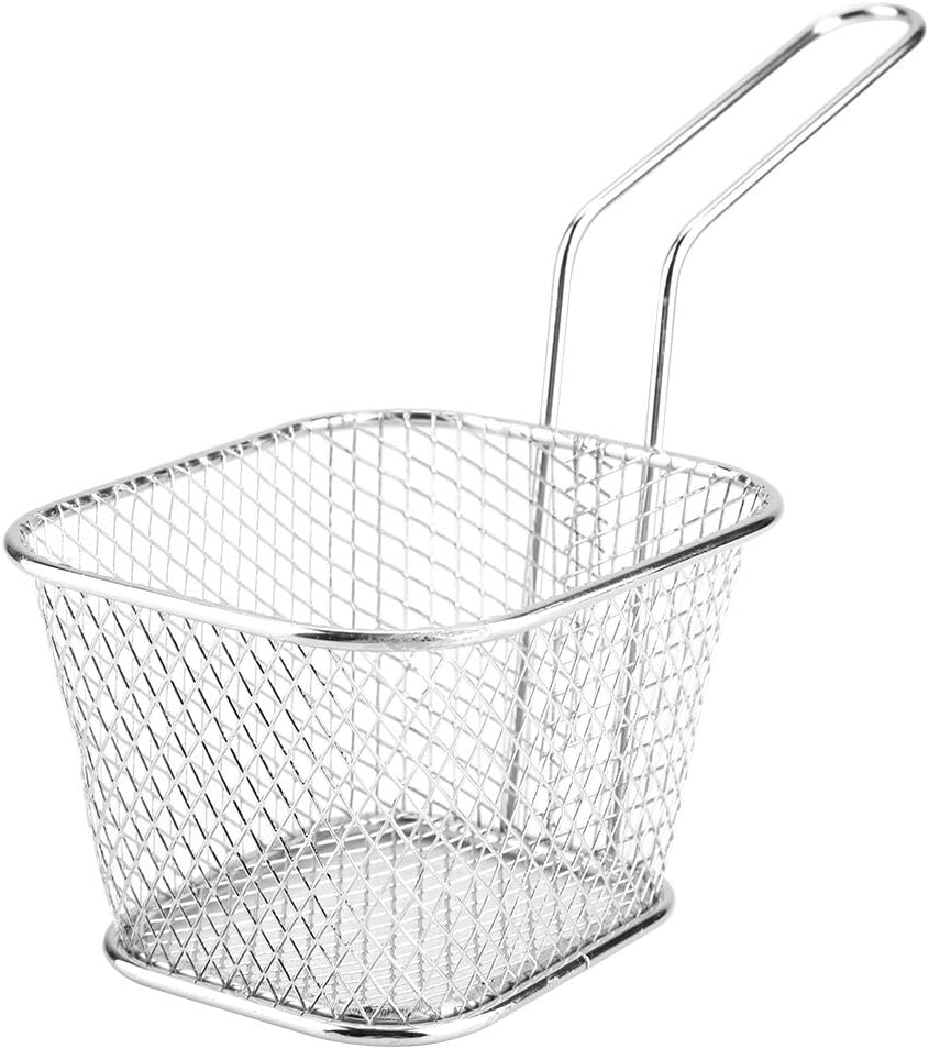 Fry Basket, Stainless Steel Mini French Deep Fryers Basket