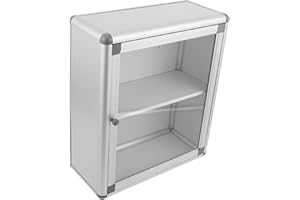 Toyvian Wall-Mounted Medicine Organizer Box with Transparent Window for Bathroom and Office Quick-Access