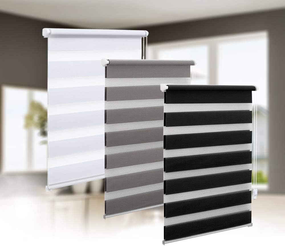 Eurohome ClampFix Double Roller Blind, No Drilling Required, Dual