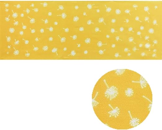 Amazon Com Asa No Ha Art Tenugui Traditional Japanese Patterns 2 Dandelion Puff Yellow Home Kitchen