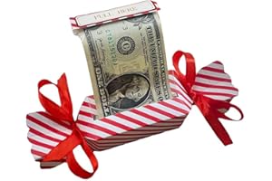 GENERIC Christmas Money Dispenser and Money Box,Merry Christmas Money Box for Cash Gift,Christmas Money Holder Ornaments,DIY Funny Christmas Money Pull Box for Kids Adults Friends (Cane Candy)