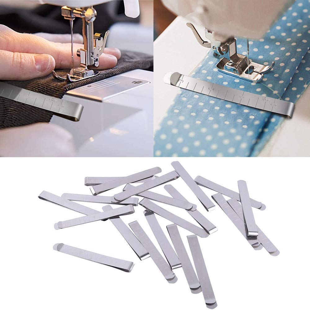 30 PCS, 12x9x3CM Sewing Clips,Hemming Clips Measurement Ruler Quilting