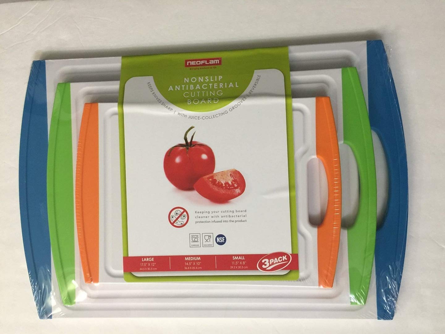 Neoflam Multi Color Coded Cutting Board Set, 3 Piece Amazon.co.uk