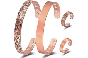 Vicmag Copper Magnetic Bracelet for Women Ultra Strength Magnetic Bracelets 99.9% Pure Copper Strong Magnets Gift Adjustable