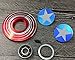 Fidget Spinner Captain America & Spider Man, Smooth Custom Round Shaped Hand Spinners with Ceramic Bearing, Metal and Durable. Stress Reducer Toy & Perfect for ADHD, ADD, Anxiety (2 pack)