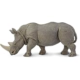 Safari Ltd. White Rhino Toy - 5.75 Inch Realistic Wildlife Figure for Kids | 5.75 Inches Long x 2.5 Inches Tall, Ages 3+, BPA Free PVC, Wildlife Play, Habitat Dioramas, Display