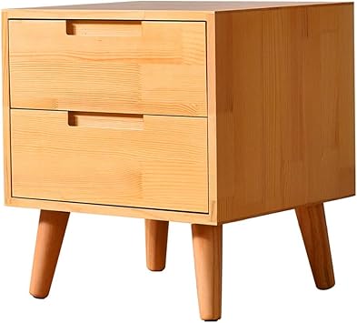 Amazon Com Qyszyg Modern Minimalist Pine Bedroom All Solid Wood Bedside Table Mini Small Apartment Wood Color Storage Bedside Cabinet Bedside Table Color Yellow Furniture Decor