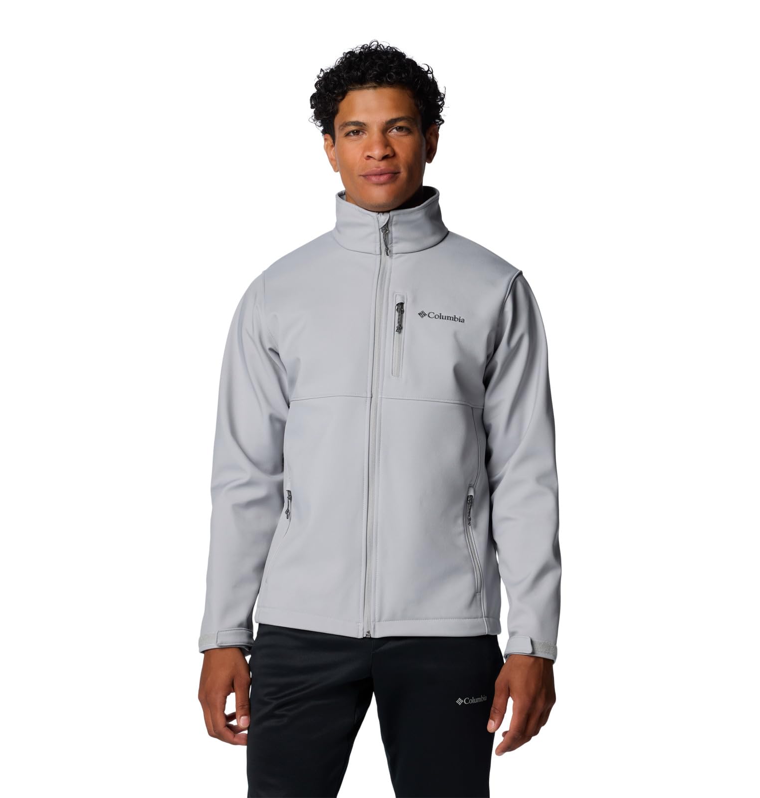 Columbia Mens Ascender Softshell Full Zip Rain Jacket, Columbia Grey, 2X Image Columbia Mens Ascender Softshell Full Zip Rain Jacket, Columbia Grey, 2X Image