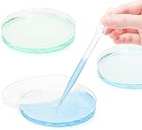 Bekith Pack of 50 Petri Dishes with Lids 90mm Plastic Sterile Dishes view 3