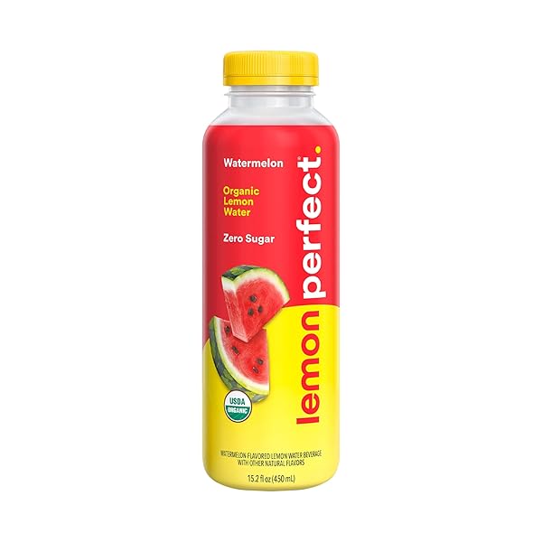 LEMON PERFECT WATERMELON, FLAVORED LEMON WATER, ORGANIC, ZERO...