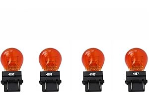Kadiby 4 Pack 4157NA 4157A Bulb, Parking/Side Maker/Turn Signal Auto Light Bulbs 3157A 3057A 3457A 3757A 4057A 12v 27/7w Fit 