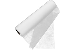 NUOBESTY Fusible Interfacing for Sewing Iron on Adhesive Film Patch Heat Melt Fabric Double Sided Fusible Fleece Stabilizer C