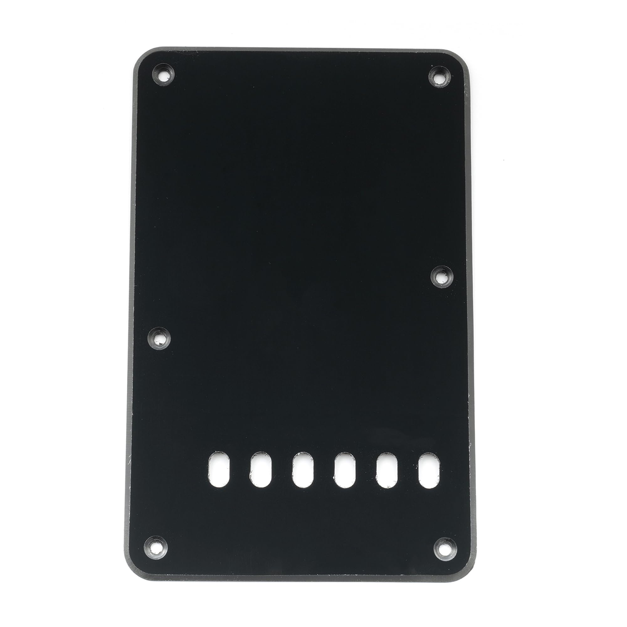 Musiclily Vintage Style Strat Tremolo Backplate for Fender USA/Mexican Made Standard Stratocaster Modern Style Guitar,1Ply Black โ image 1