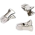 ONLYKXY 30 Pieces 20x6mm Silver Metal Small Clip, DIY Clips, Non-slip Sweater Clips Alligator Clamps Flat Mouth Clip ID Badge Holders Lanyards Clothing Glasses Accessories Clip