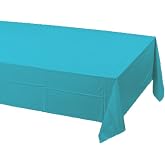 Creative Converting Tissue/Poly Tablecover Table Cover, 54" x 108", Bermuda Blue