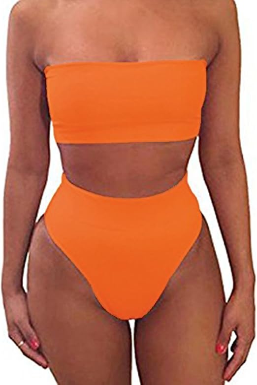 cute orange bathing suits