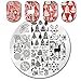 BORN PRETTY Nail Art Stamping Plate Christmas Tree Jingle Bell Deer Manicure Nail Art Print Image Plate BP-187