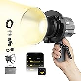 Video Light, COLBOR CL60 65W COB LED Continuous Output Lighting 2700k-6500K CRI97+ Monolight with Bowens Mount APP Control fo