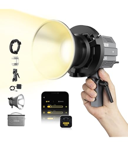 COLBOR CL60R RGB COBビデオライト Amazon.com : Video Light, COLBOR CL60R RGB COB Continuous Output