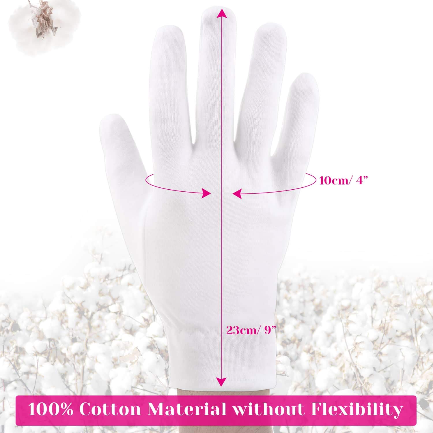 100% Cotton Gloves for Dry Hands Eczema, Selizo 10 Pairs White Cotton Gloves for Women Dry Hands Moisturizing Cosmetic Sensitive Irritated Skin Spa : Beauty