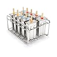 Stainless Steel Popsicle Mo-lds,10PCS Ice Popsicle Makers Freezer Tray,Commercial Popsicle Mo-lds Lolly Mo-ld Ice Cream Stick Holder,Silver